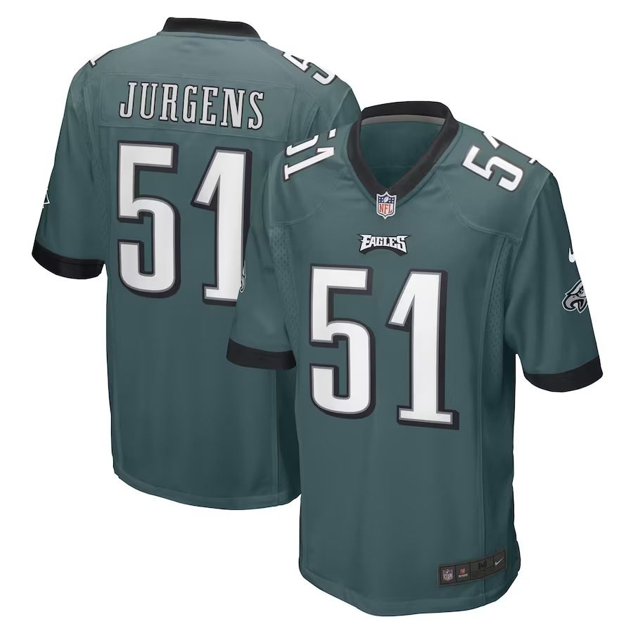 Men Philadelphia Eagles #51 Cam Jurgens Nike Midnight Green Game Player NFL Jersey